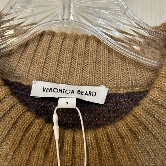 VERONICA BEARD Bristol jacquard-knit mohair-blend sweater in Russet Multi Size S - Picture 11 of 13